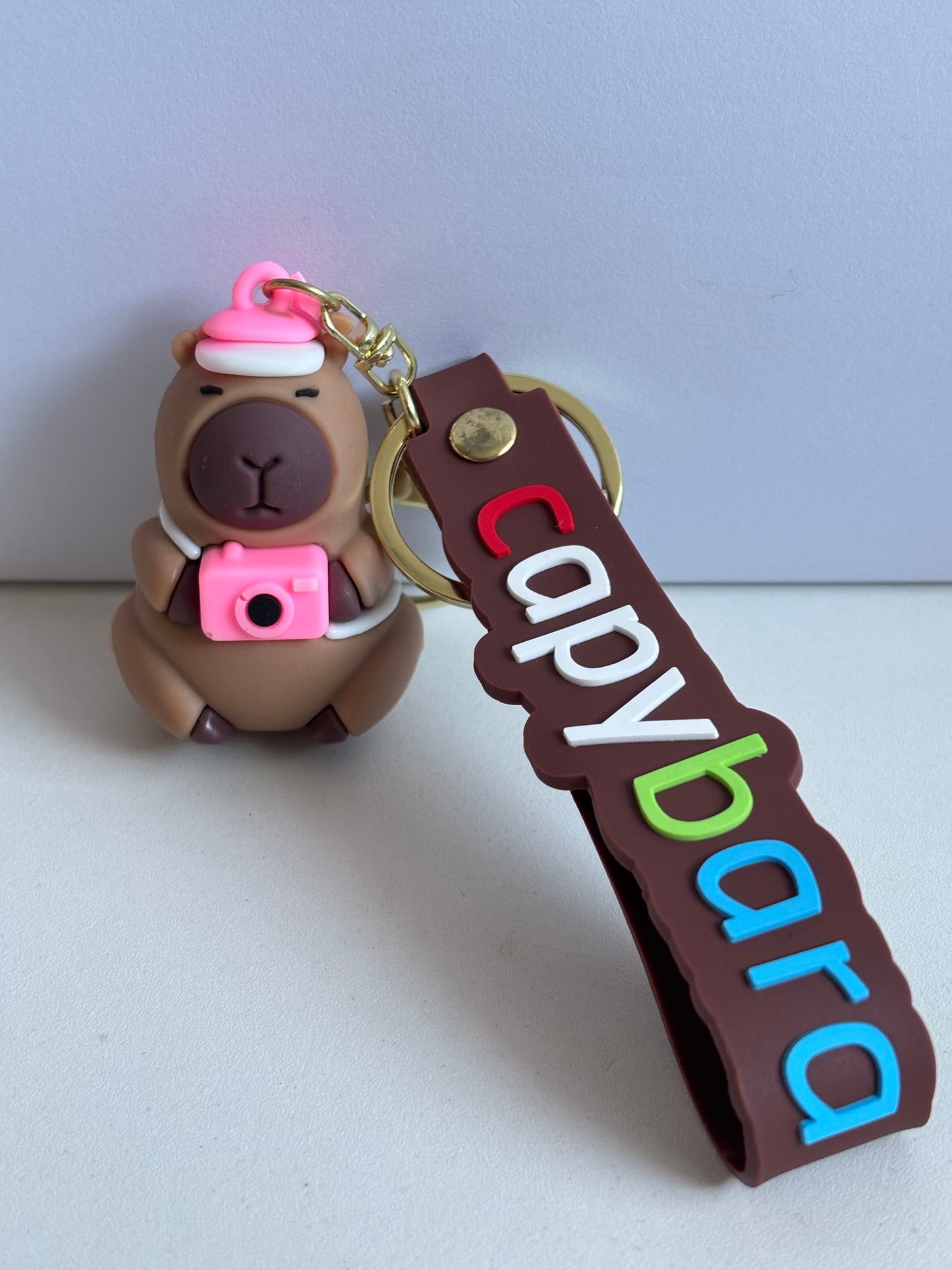 Cute capybara keychain bag hanging