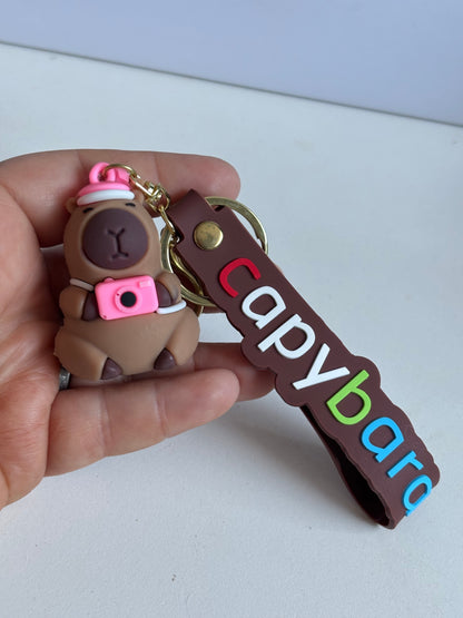Cute capybara keychain bag hanging