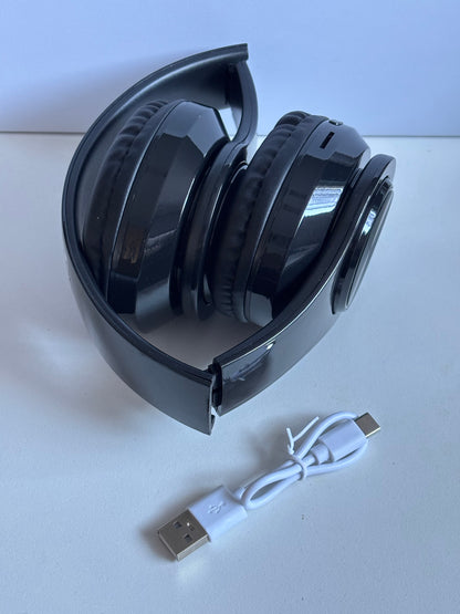 Wireless Headphones with Deep Bass, Built-in Mic, Lightweight Foldable Design, 3.5mm Audio Jack, Stereo Sound