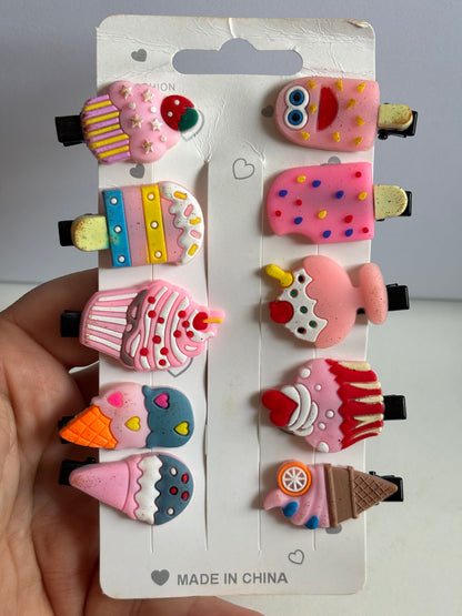 10pcs Cute Cartoon Unicorn Hair Clips