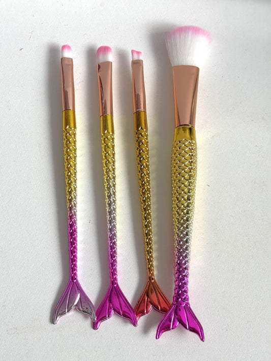 4 pcs Mermaid Design Soft Brush Set