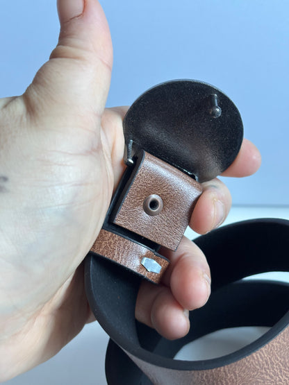 Brown Western Cowboy PU leather Belt